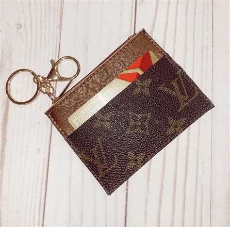 louis vuitton card holder keychain dupe|louis vuitton keychain wallet.